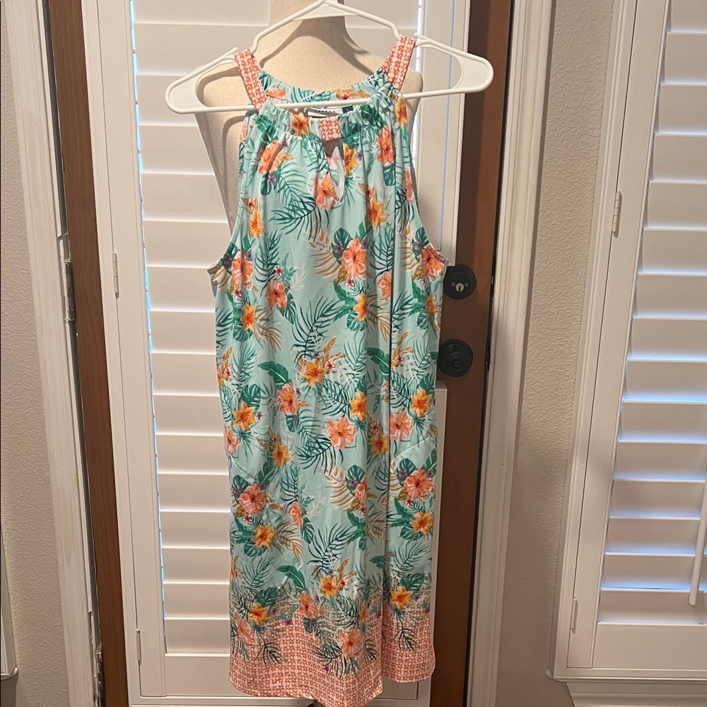 Cabana Life Tropical sleeveless dress L NWOT
